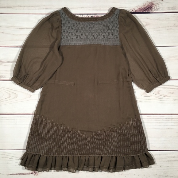 FREE PEOPLE Ruffle Underlay Dress Size Small - Picture 2 of 8